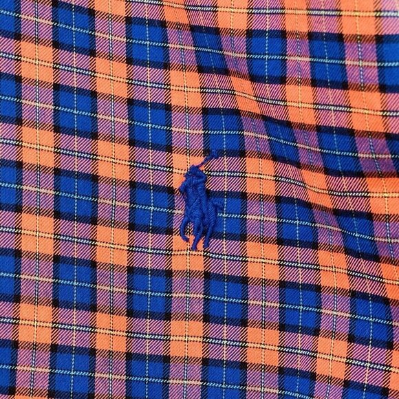 Ralph Lauren Check Button Down Shirt Mens Large Tall Church Wedding Dress Shirt - Picture 5 of 13